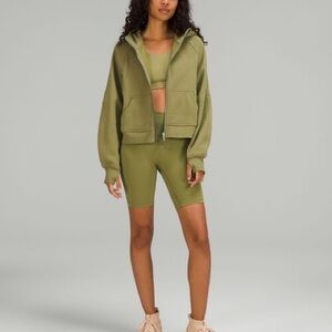 Scuba Olive Green Zip Hoodie